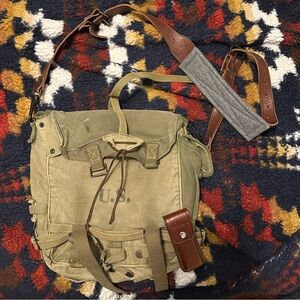 Vintage Military Rucksack/Messenger Bag